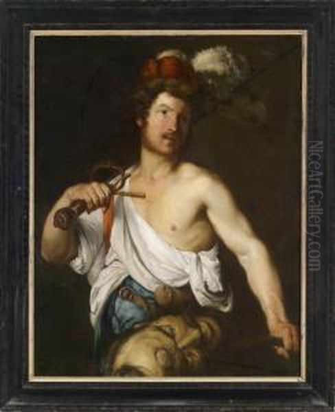 David Mit Dem Haupt Des Goliath Oil Painting by Bernardo Strozzi