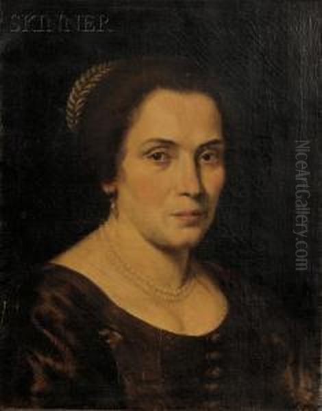 Kopf Einer Frau In Mittleren Jahren Oil Painting by Bernardo Strozzi