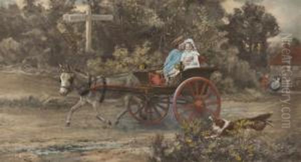 An Elopement Oil Painting by William Strutt