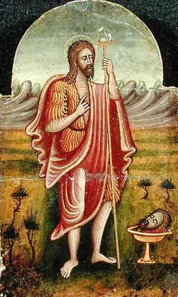 St. John the Baptist Contemplating Martyrdom Oil Painting by Anonymous Artist