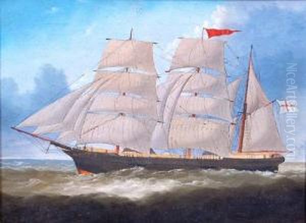 The Melrose In High Seas Oil Painting by Jacob George Strutt