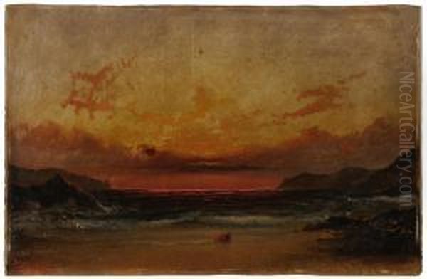 Sunset Oil Painting by Alexander Charles Stuart