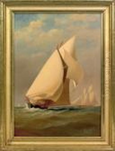 Ship Portrait Oil Painting by Alexander Charles Stuart