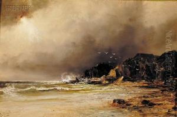 Coastal View Oil Painting by Alexander Charles Stuart