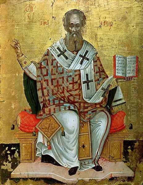 St. Athanasius the Great (d.c.295) Oil Painting by Anonymous Artist