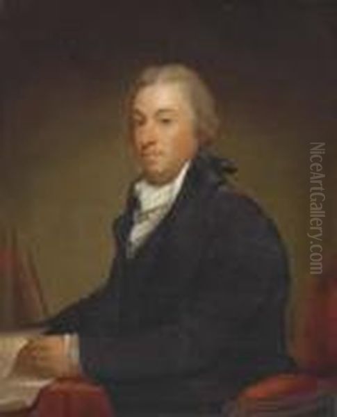 Portrait Of Robert R. Livingston Oil Painting by Gilbert Stuart