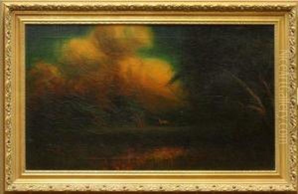 Storm - Evening Oil Painting by J. Stuart