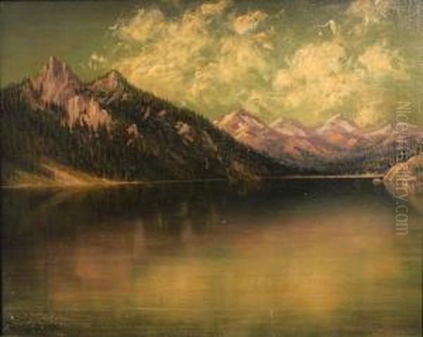 Echo Lake From The East End Oil Painting by James Everett Stuart