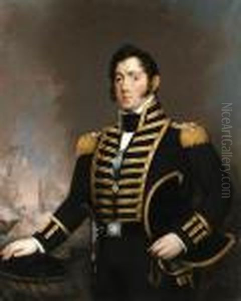 A Portrait Of Commodore Oliver Hazard Perry Oil Painting by Jane Stuart