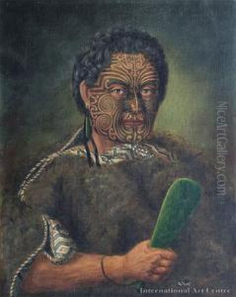 Te Pehi Kupe, Warrior Of The Ngati Toa Tribe Oil Painting by Sam Stuart