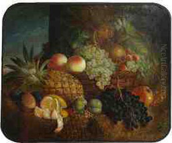 Still Life Of Fruit Oil Painting by William Stuart