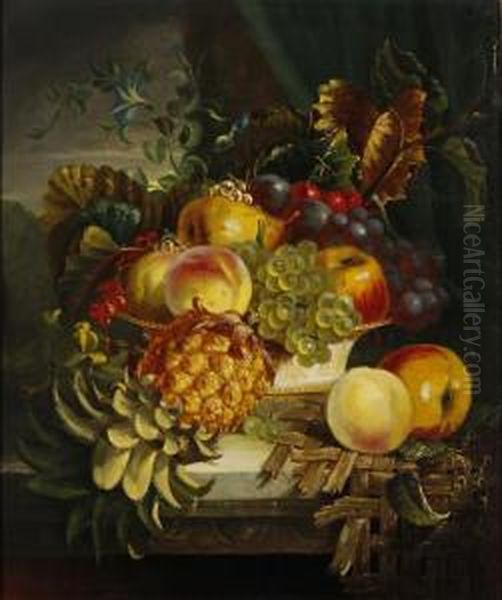 Still Life Of Fruit Oil Painting by William E.D. Stuart