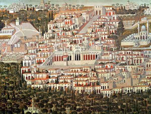 View of the city of Damascus Oil Painting by Anonymous Artist