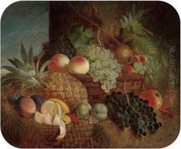 A Fruit Piece Oil Painting by William E.D. Stuart