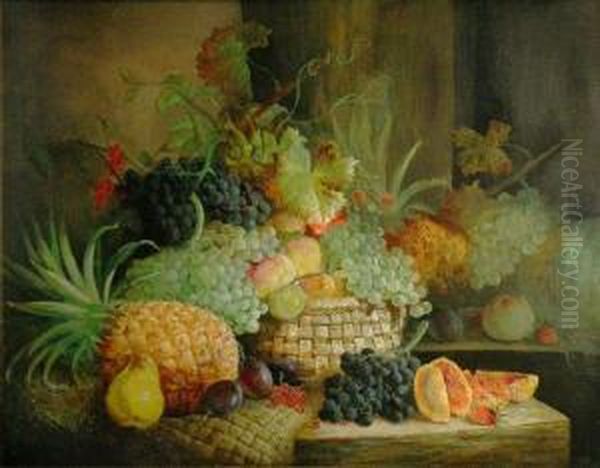 Still Life With Fruit Oil Painting by William E.D. Stuart