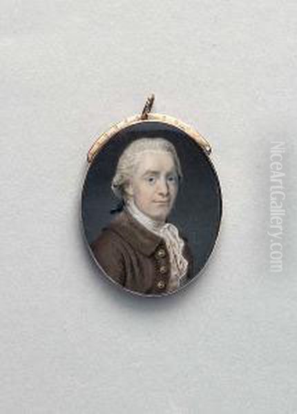 Portrait Miniature Of A Gentleman Oil Painting by Henry Stubble