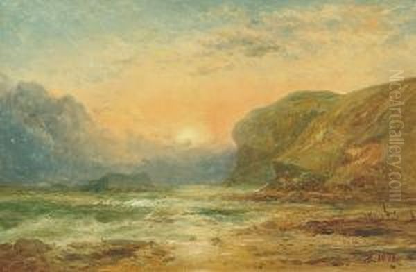 Scarborough Bay Oil Painting by Ralph I Stubbs