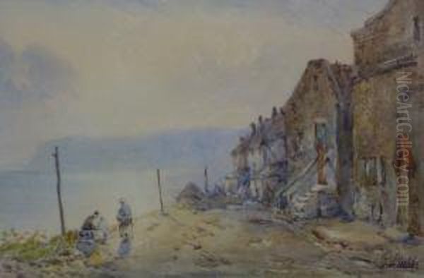 Robin Hood's Bay Oil Painting by Ralph R. Stubbs