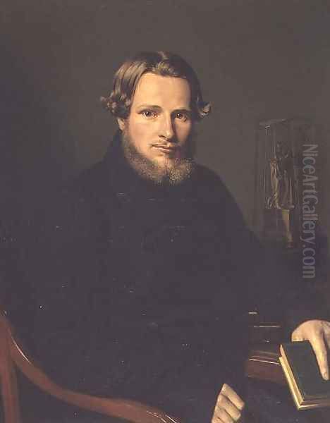 Portrait of Pyotr Vasilievich Filatov, c.1840 Oil Painting by Anonymous Artist