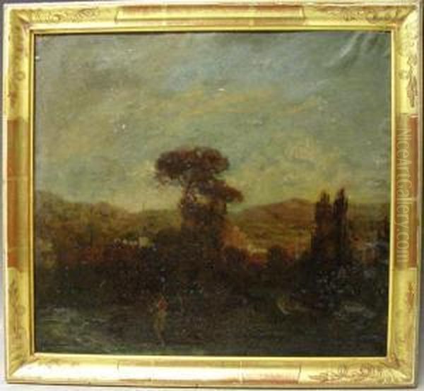 Italienische Landschaft Oil Painting by Ernst Stuckelberg