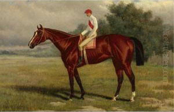 Leonatas, Winner Of The 1883 Kentucky Derby Oil Painting by Henry Stull