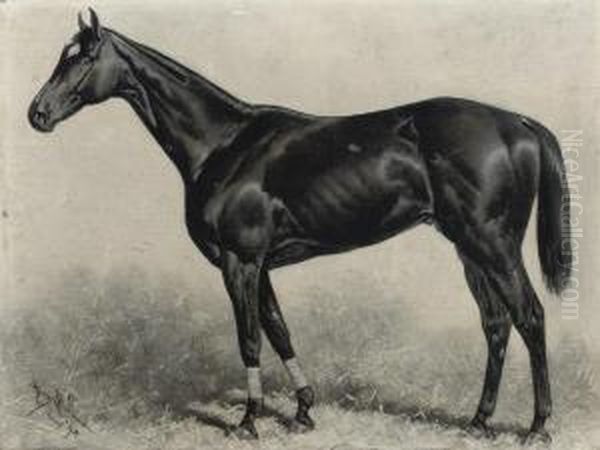 Dr Rice, Winner Of The Brooklyn Handicap 1894, Gravesand Oil Painting by Henry Stull