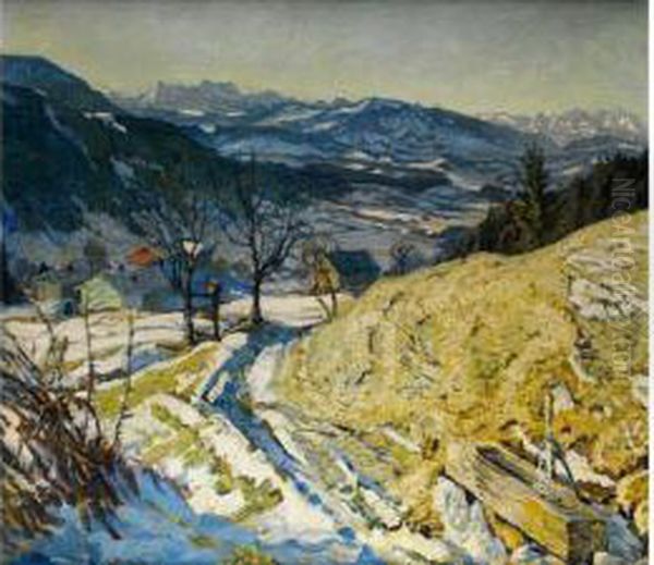 Vorfruhling Im Gebirge Oil Painting by Wilhelm Stumpf