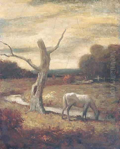 Autumn Meadows 1912 1917 Oil Painting by Anonymous Artist