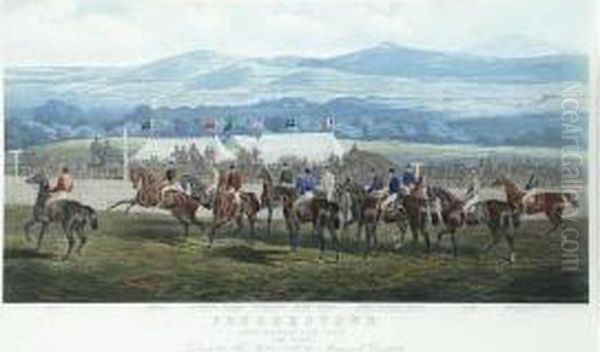 Punchestown Races, 
Conyngham Cup Oil Painting by John Sturgess