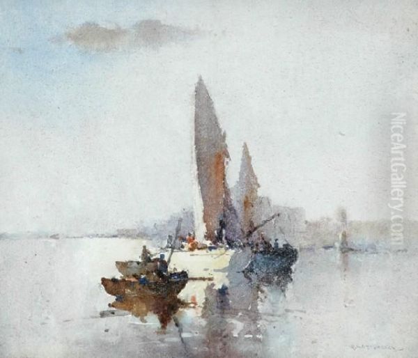 Venetian Scene Oil Painting by Reginald Ward Sturgess