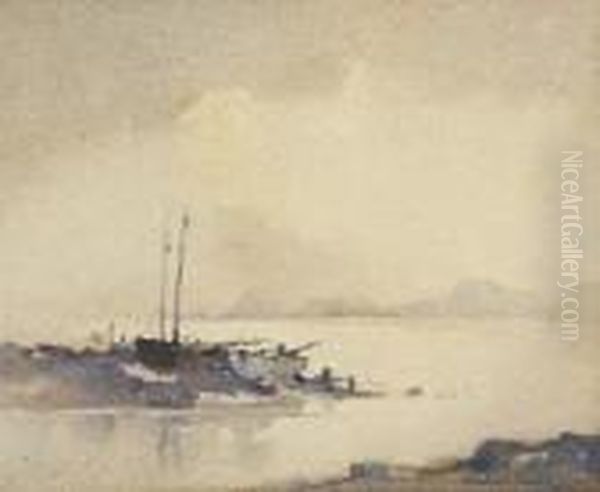 Williamstown, Hobsons Bay Oil Painting by Reginald Ward Sturgess