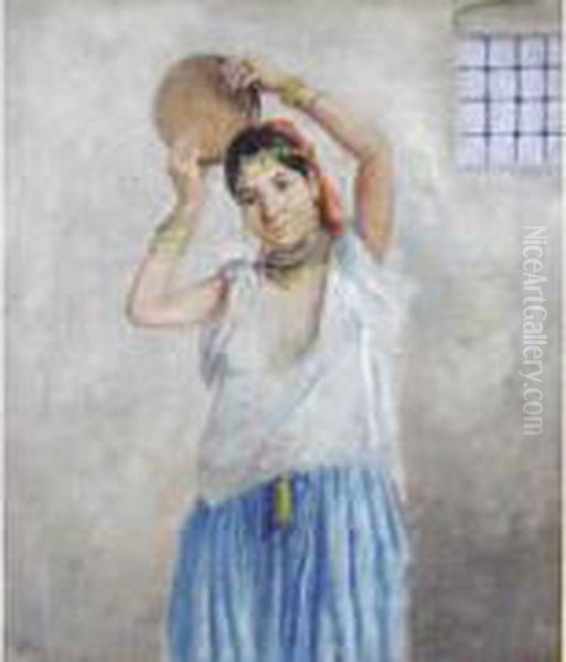 Danseuse Au Tambourin Oil Painting by Michel Sturla