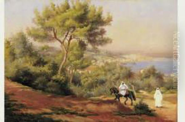 Alger Vue De La Perouse Oil Painting by Michel Sturla