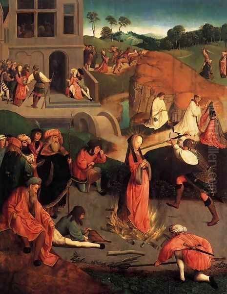 The Martyrdom of St Lucy 1500 Oil Painting by Anonymous Artist