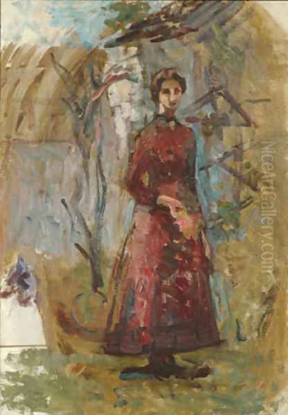 Annie Sargent Jewett 1905 2 Oil Painting by Anonymous Artist