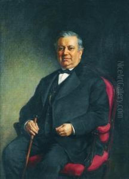 Retrato De D. Basilio Avial Oil Painting by Ignacio Suarez Llanos