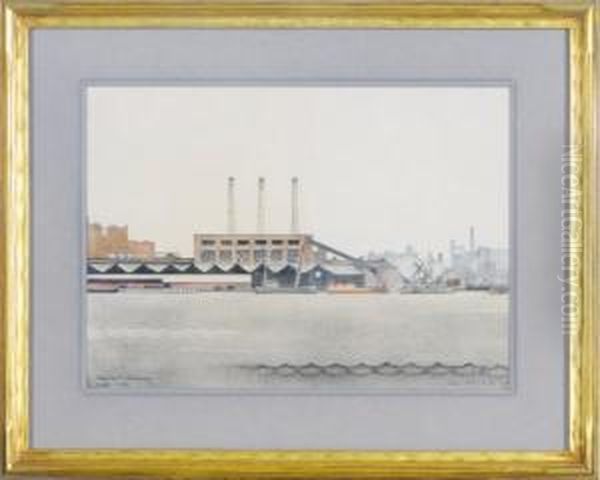 Brooklyn Waterfront (jack Frost Sugar) Oil Painting by Miklos Suba