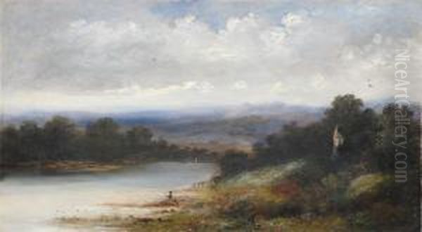 River Wye, Near Ross Oil Painting by Joseph Such