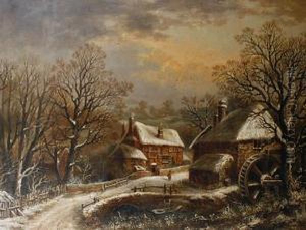 Winter Landscape Oil Painting by William Thomas Such