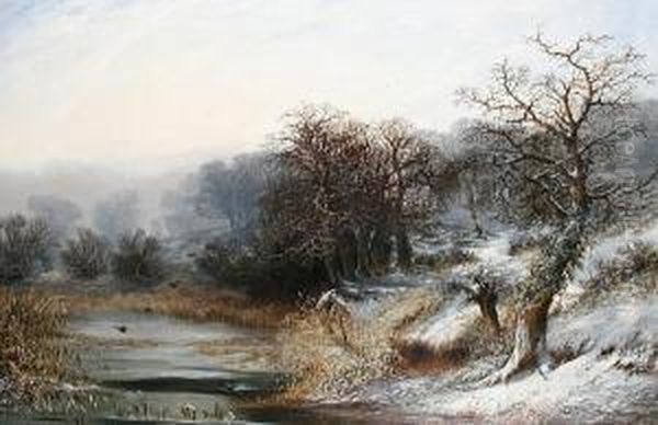 Winter Landscape Oil Painting by William Thomas Such