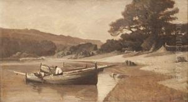 Marine En Grisaille Oil Painting by Joseph Suchet