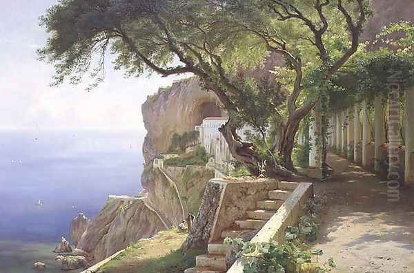 Amalfi Oil Painting by Carl Frederick Aagaard