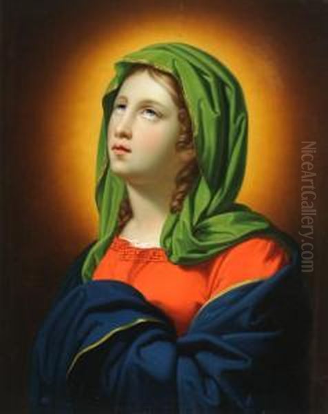 Madonna Oil Painting by Adalbert Suchy