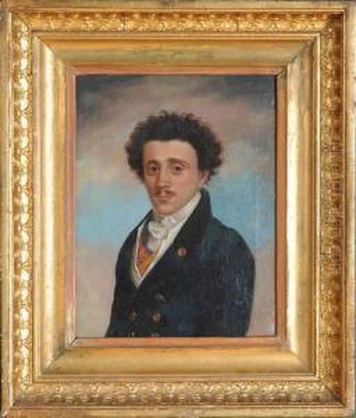 Portrait Of A Gentleman Oil Painting by Adalbert Suchy