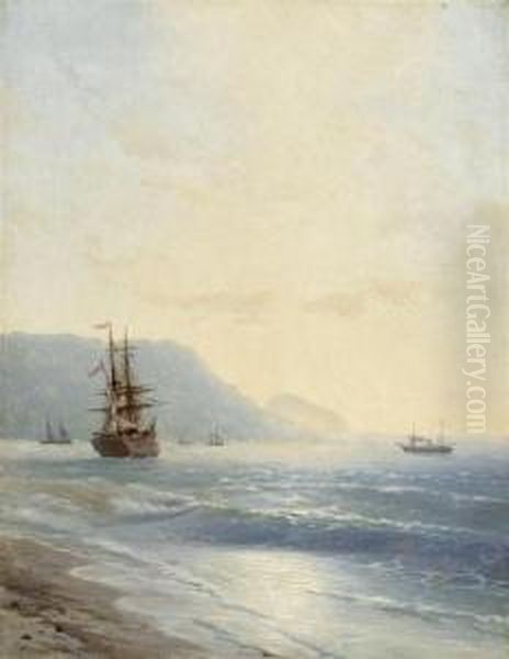 Marine Oil Painting by Rufim Gavrilovitch Sudkovsky