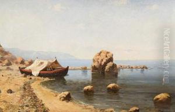 Vue De Capri. Oil Painting by Rufim Gavrilovitch Sudkovsky