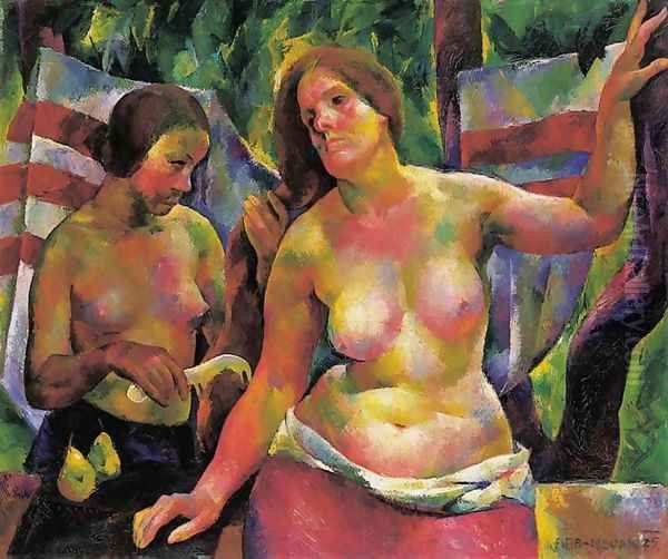 Fesulkodes (Fesulkodo no; A muvesz felesége), 1925 Oil Painting by Vilmos Aba-Novak