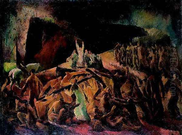 Golgotha, 1922 Oil Painting by Vilmos Aba-Novak