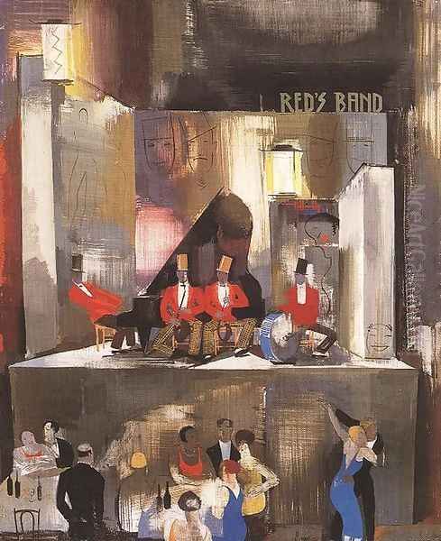 Reds Band, 1930 Oil Painting by Vilmos Aba-Novak