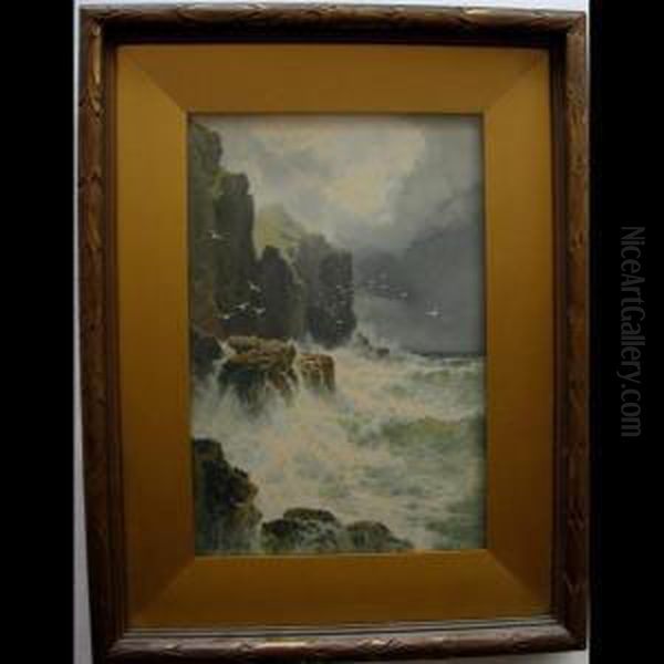 Pounding Waves Oil Painting by Arthur Suker